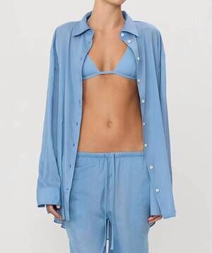 NEW ETERNE lucien cotton voile top in slate